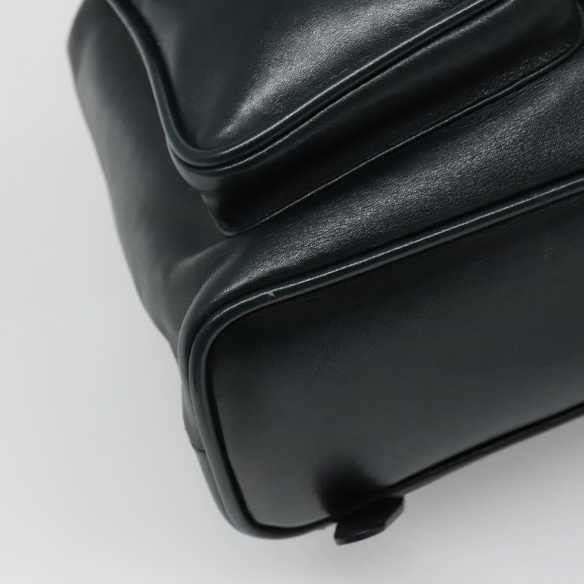 Gucci Vintage Bamboo Backpack Leather, BLACK, LEATHER, Backpack