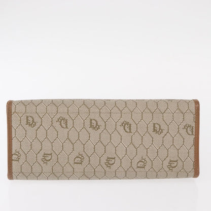 Christian Dior Vintage Honeycomb Handbag Canvas Leather, BEIGE, CANVAS, Handbag