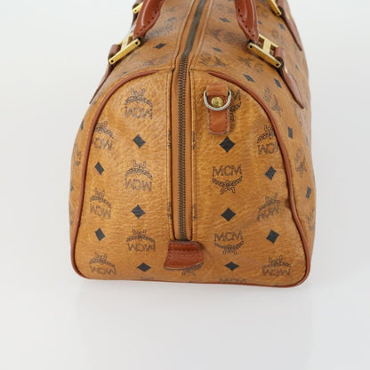 MCM Visetos logogramme Handbag Canvas and Leather, BROWN, CANVAS, Handbag