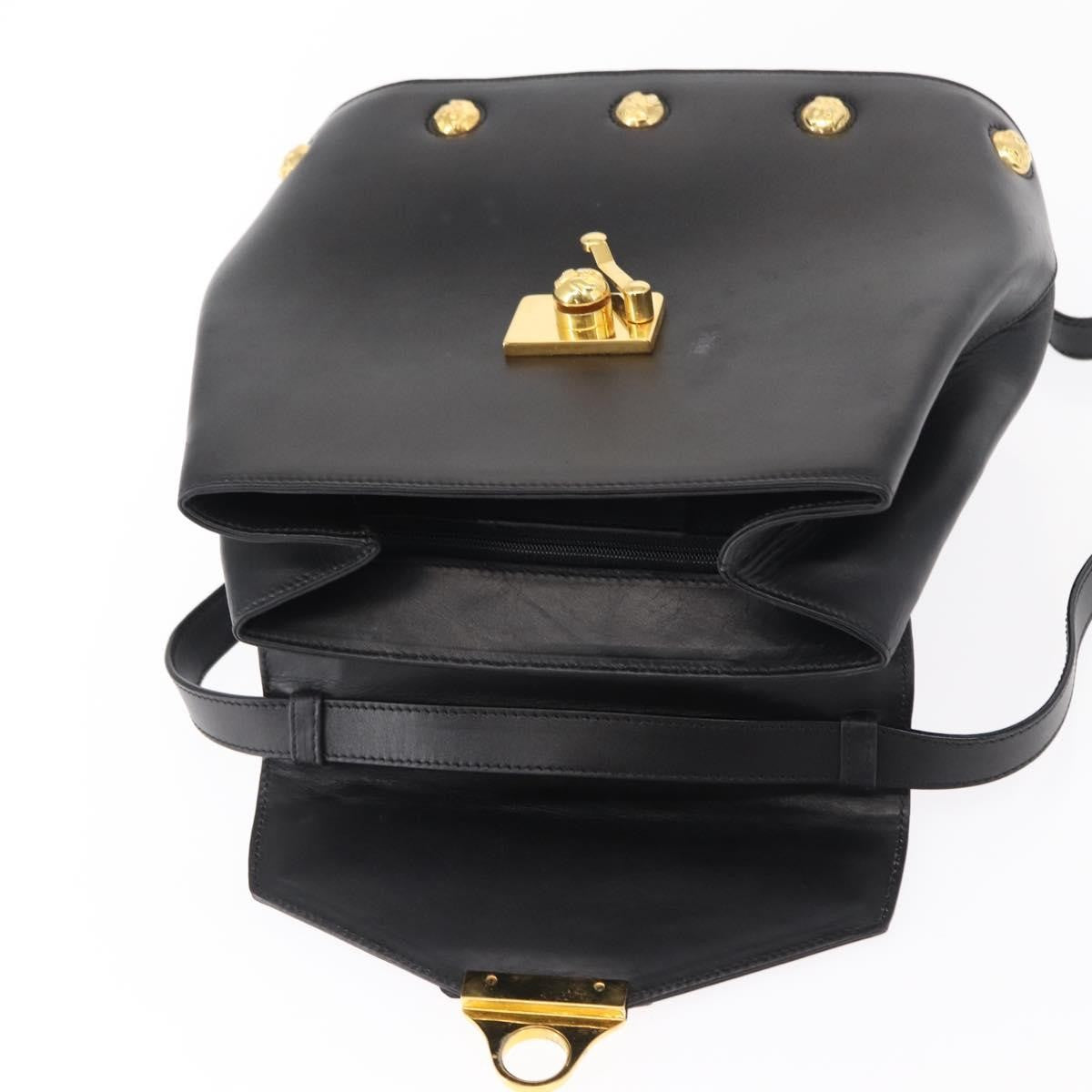 Salvatore Ferragamo Vintage Handbag Leather, BLACK, LEATHER, Handbag