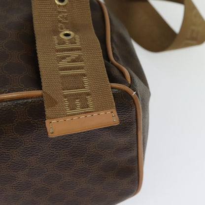 Celine Vintage Macadam Backpack Canvas and Leather, Brown, Canvas, Backpack