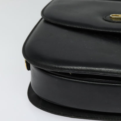 Gucci Vintage double G logo shoulder bag Leather, BLACK, LEATHER, Shoulder bag