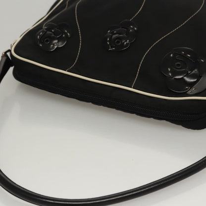 Prada Vintage Shoulder Bag Nylon and Leather, Black, Nylon, Shoulder Bag