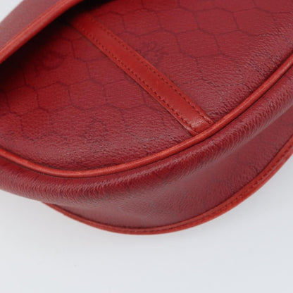 Christian Dior Vintage Honeycomb Shoulder Bag Canvas, RED, PVC, Shoulder bag