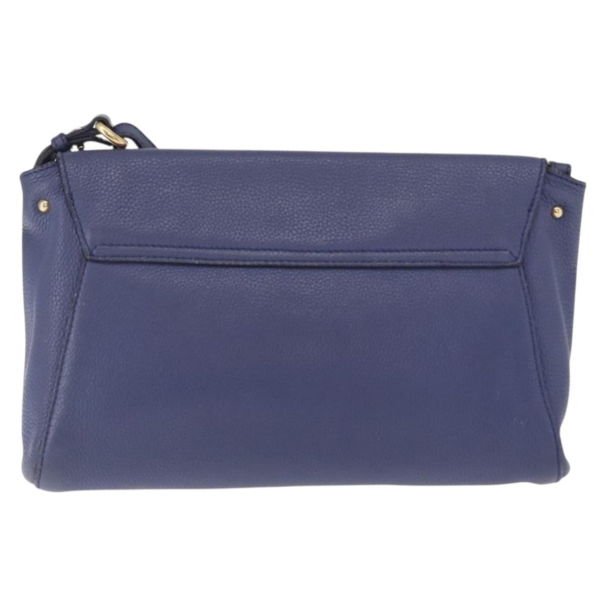 Salvatore Ferragamo Abbey Shoulder Bag Leather, NAVY, LEATHER, Shoulder bag