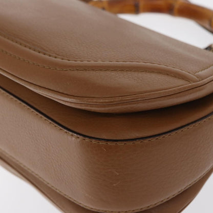 Gucci New Bamboo 1921 Top Handle Bag Leather, BROWN, LEATHER, Handbag