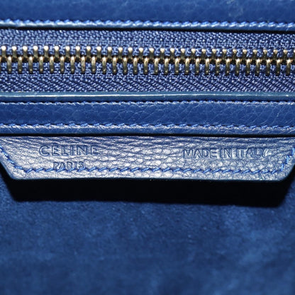 Celine Luggage Bag Smooth Leather, Navy, Leather, Tote Bag