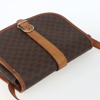 Celine Vintage Macadam Shoulder Bag Canvas and Leather, BROWN, CANVAS, Shoulder bag
