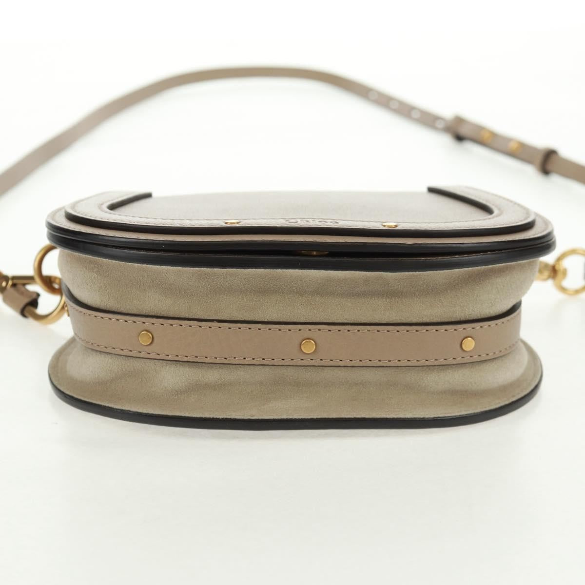 Chloe Nile Crossbody Bag Leather, BEIGE, LEATHER, Shoulder bag