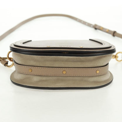 Chloe Nile Crossbody Bag Leather, BEIGE, LEATHER, Shoulder bag