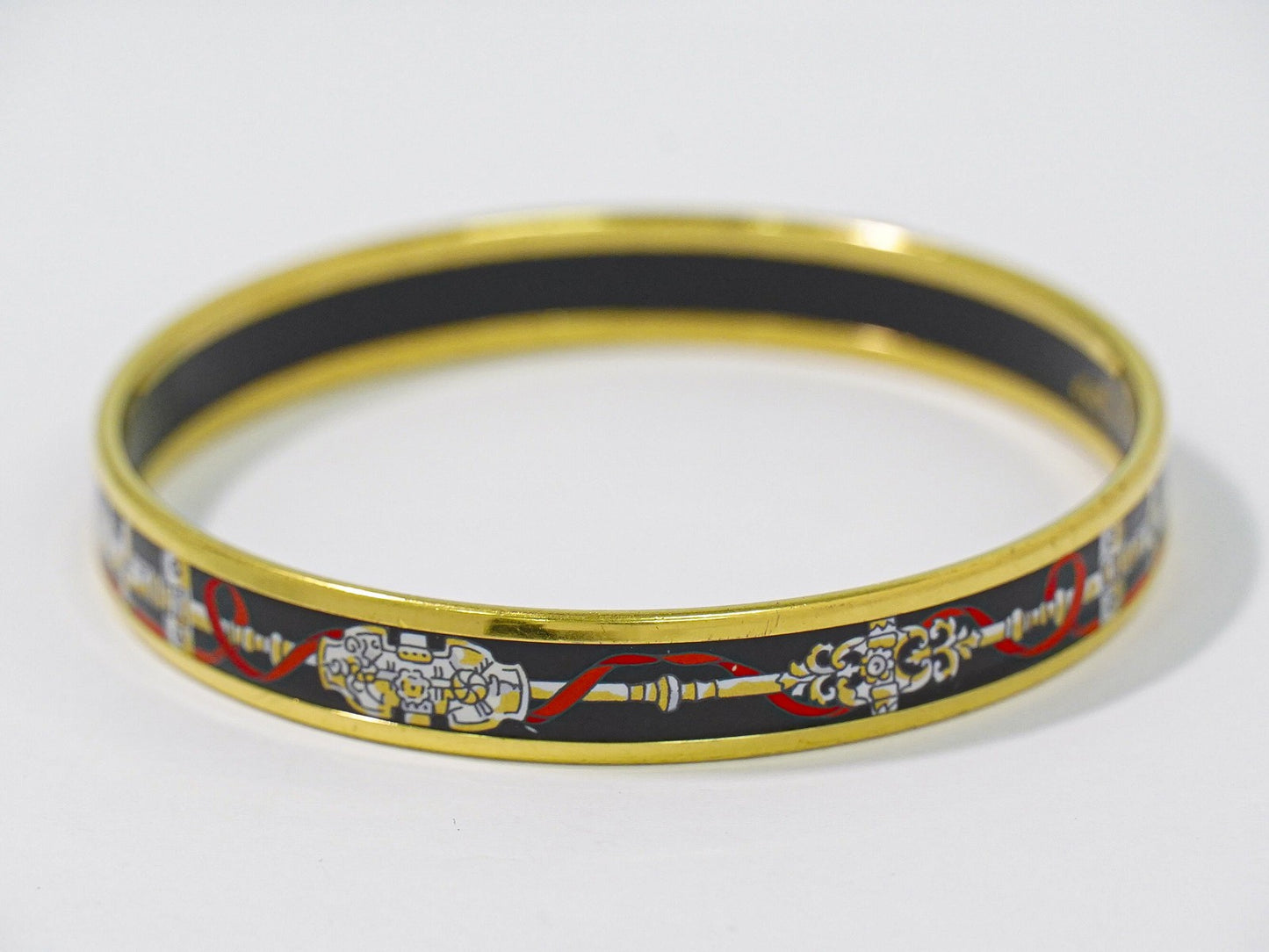 Hermes Enamel Bracelet Metal and enamel, Multicolour, Gold Plated, Bracelet