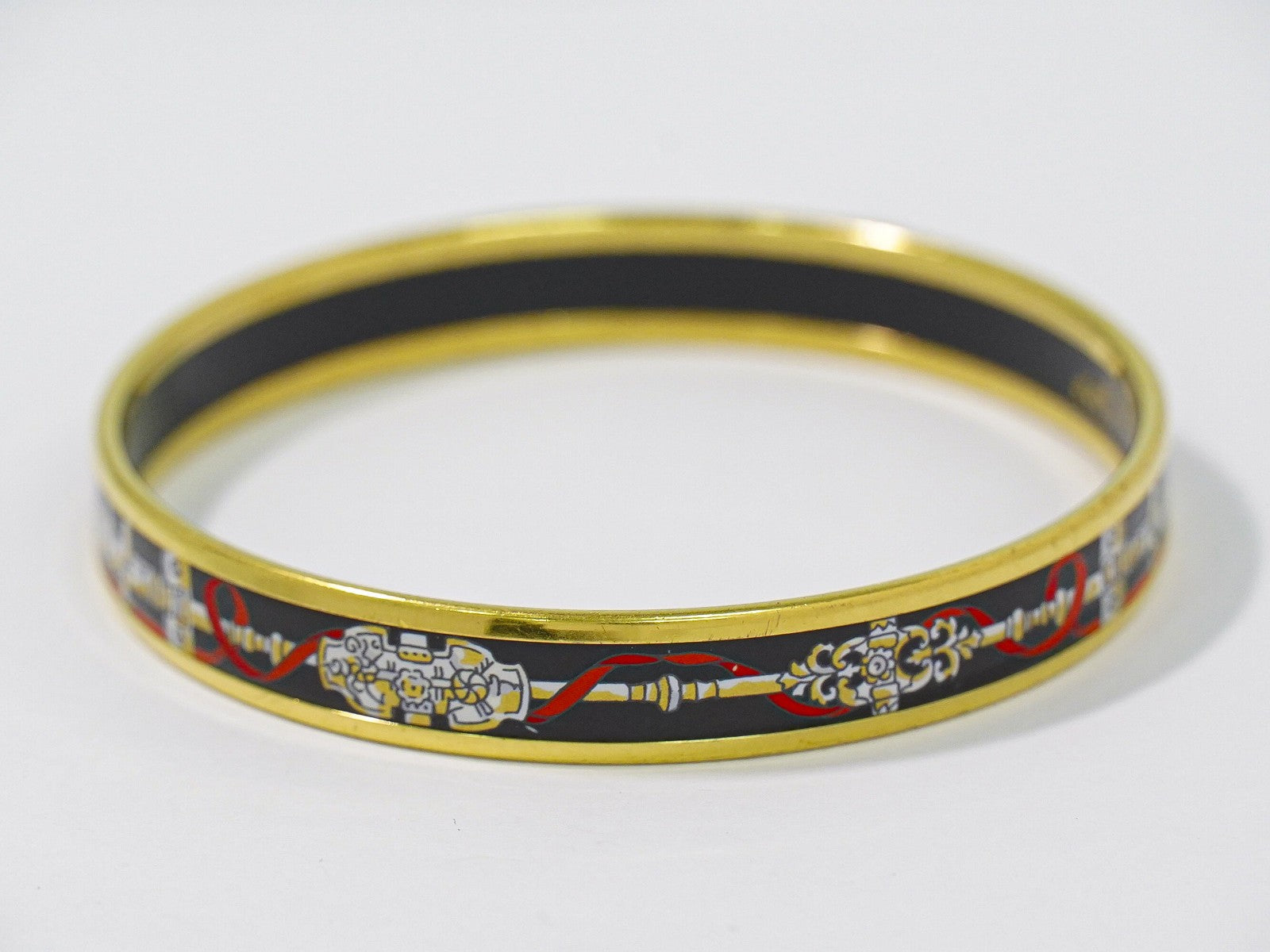 Hermes Enamel Bracelet Metal and enamel, Multicolour, Gold Plated, Bracelet