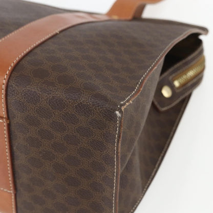 Celine Vintage Macadam Tote bag Canvas and Leather, BROWN, CANVAS, Tote bag