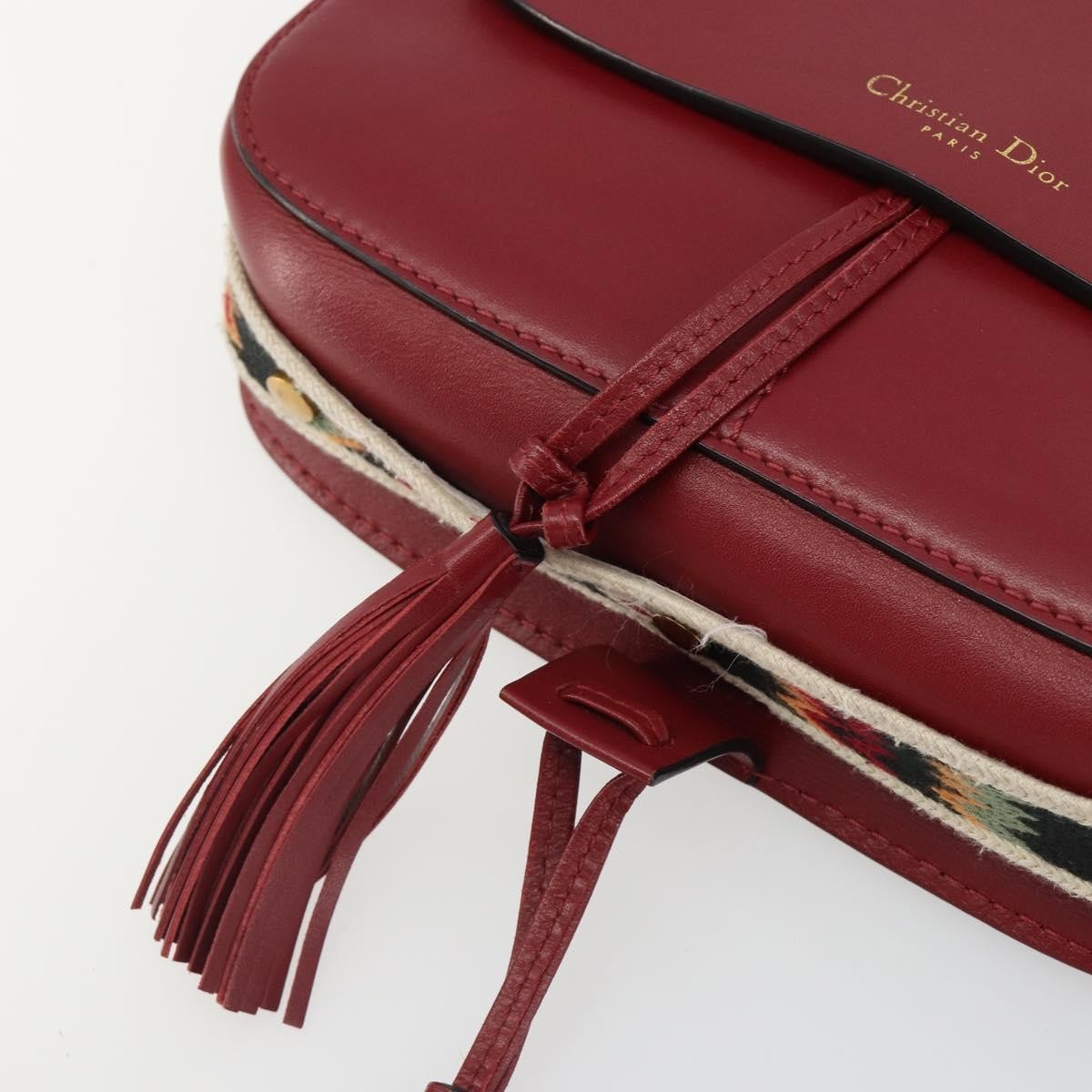 Christian Dior Diorodeo Flap Bag Leather, Red, Leather, Shoulder Bag