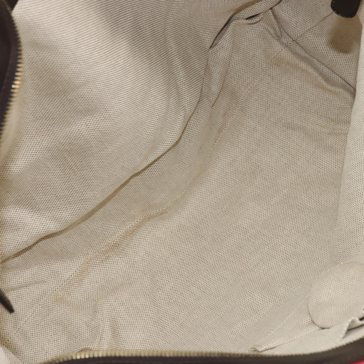 Gucci Original Zip Tote GG Canvas with Leather, Red, Canvas, Tote Bag