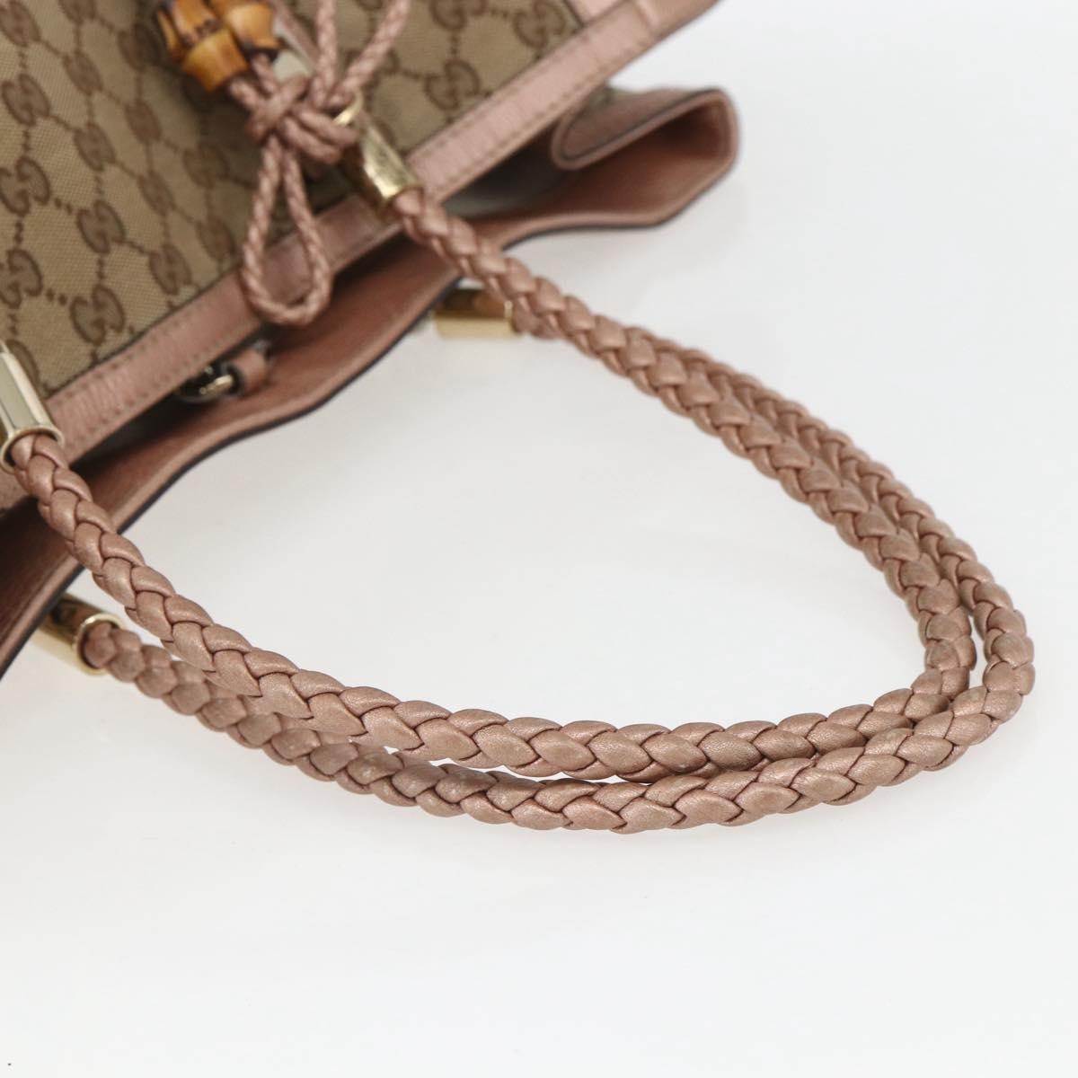 Gucci Bella Tote GG Canvas with Leather, BEIGE, CANVAS, Tote bag