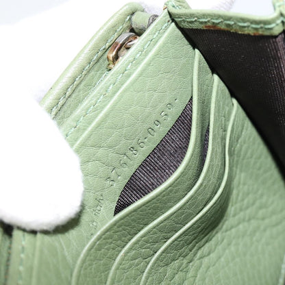 Gucci Logo Embossed Continental Wallet Leather, GREEN, LEATHER, Wallets