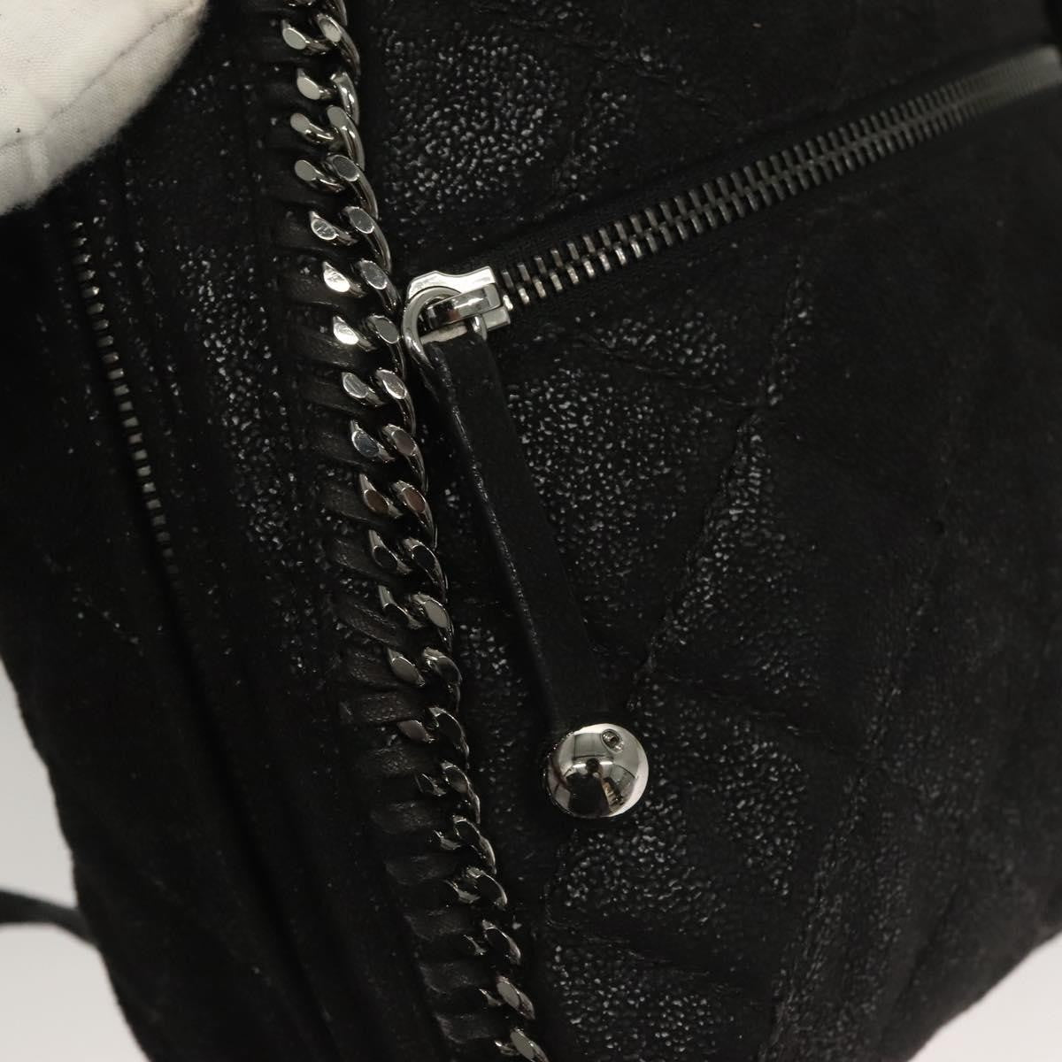 Stella McCartney Falabella Flap Pocket Backpack Shaggy Deer, BLACK, SUEDE, Backpack