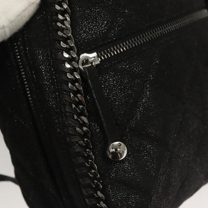 Stella McCartney Falabella Flap Pocket Backpack Shaggy Deer, BLACK, SUEDE, Backpack