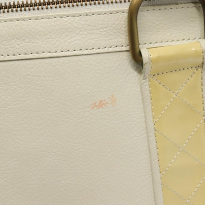 Burberry Vintage Tote Leather, WHITE, LEATHER, Tote bag