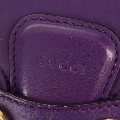 Gucci Lady Web Shoulder Bag Leather, BLUE, LEATHER, Shoulder bag