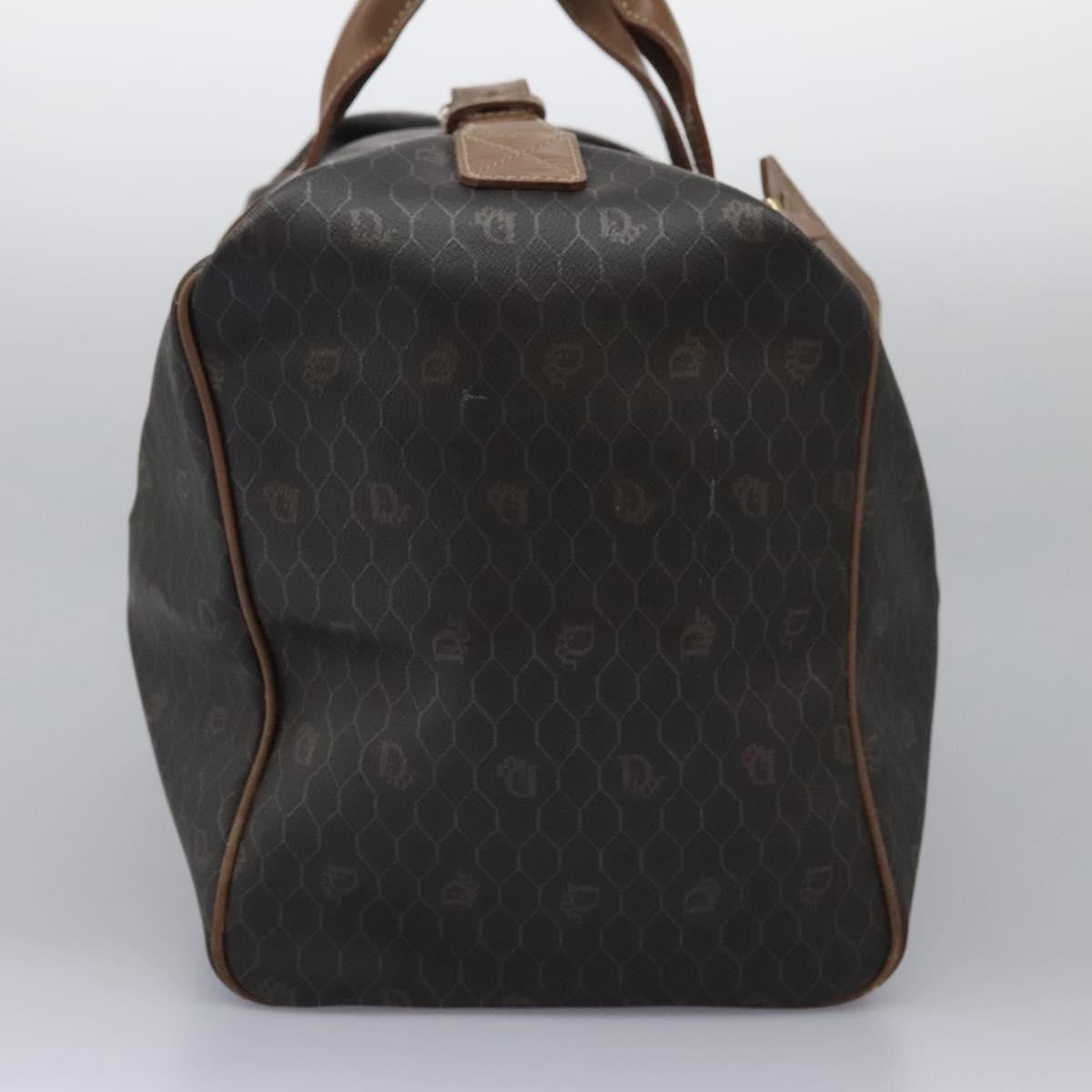 Christian Dior Vintage Honeycomb Boston bag Canvas and Leather, BLACK, CANVAS, Travel bag