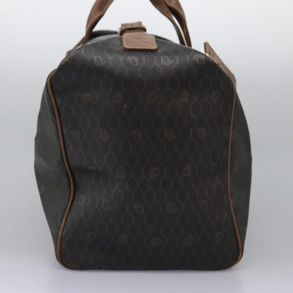 Christian Dior Vintage Honeycomb Boston bag Canvas and Leather, BLACK, CANVAS, Travel bag