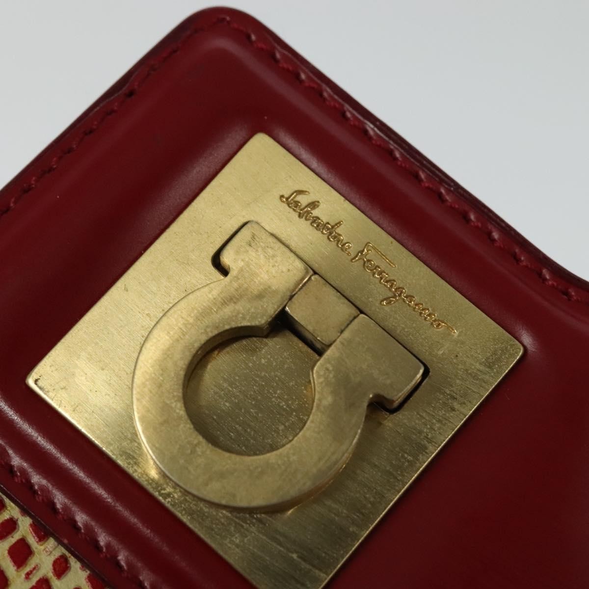 Salvatore Ferragamo Wanda Handbag Leather, RED, LEATHER, Handbag