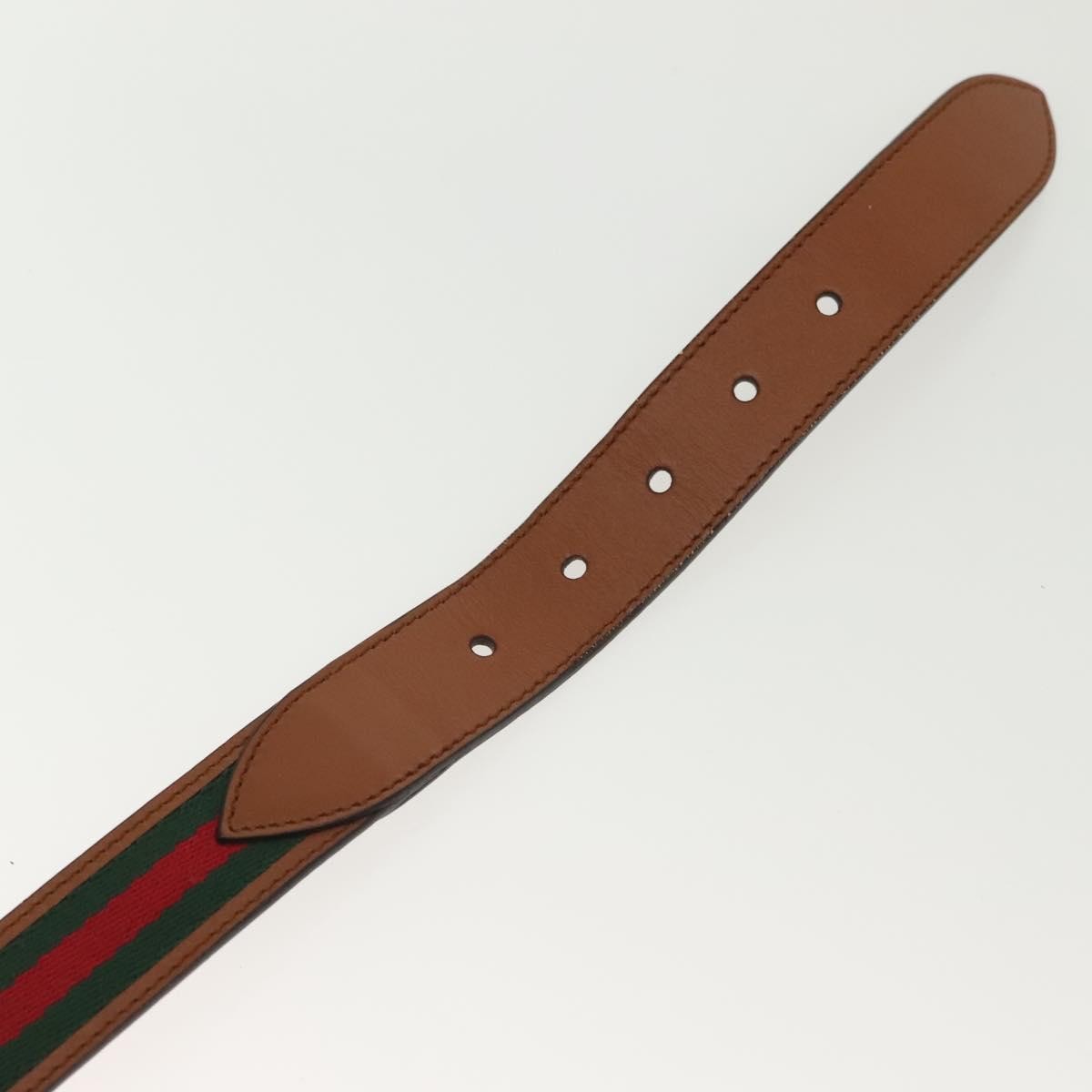 Gucci Sherry Line Belt Leather, BROWN, LEATHER, Belts