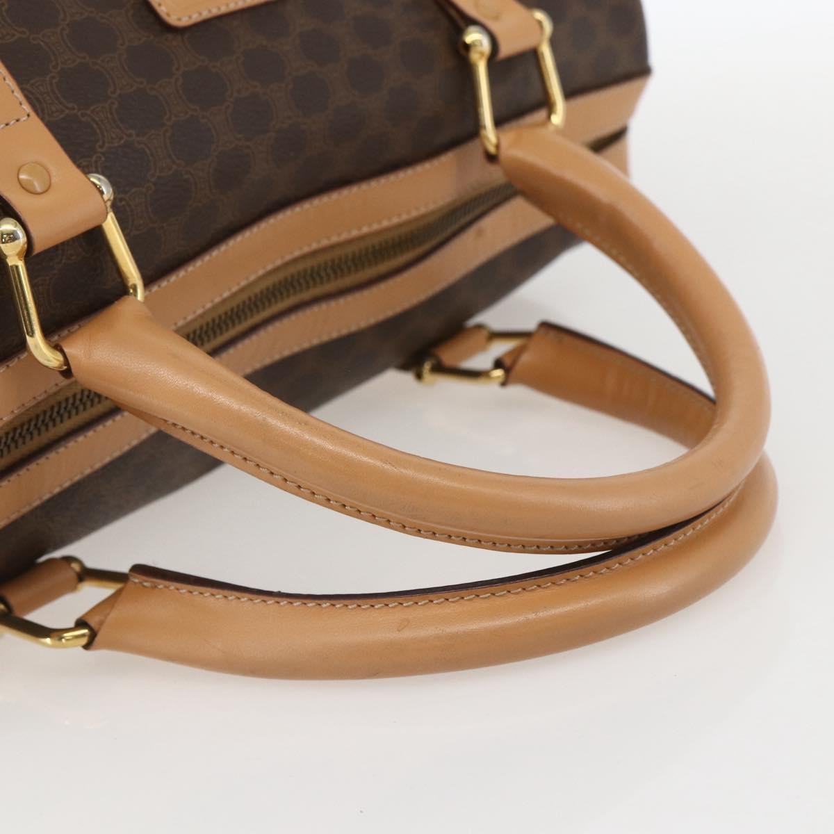 Celine Vintage Macadam Boston bag Canvas, BROWN, CANVAS, Travel bag