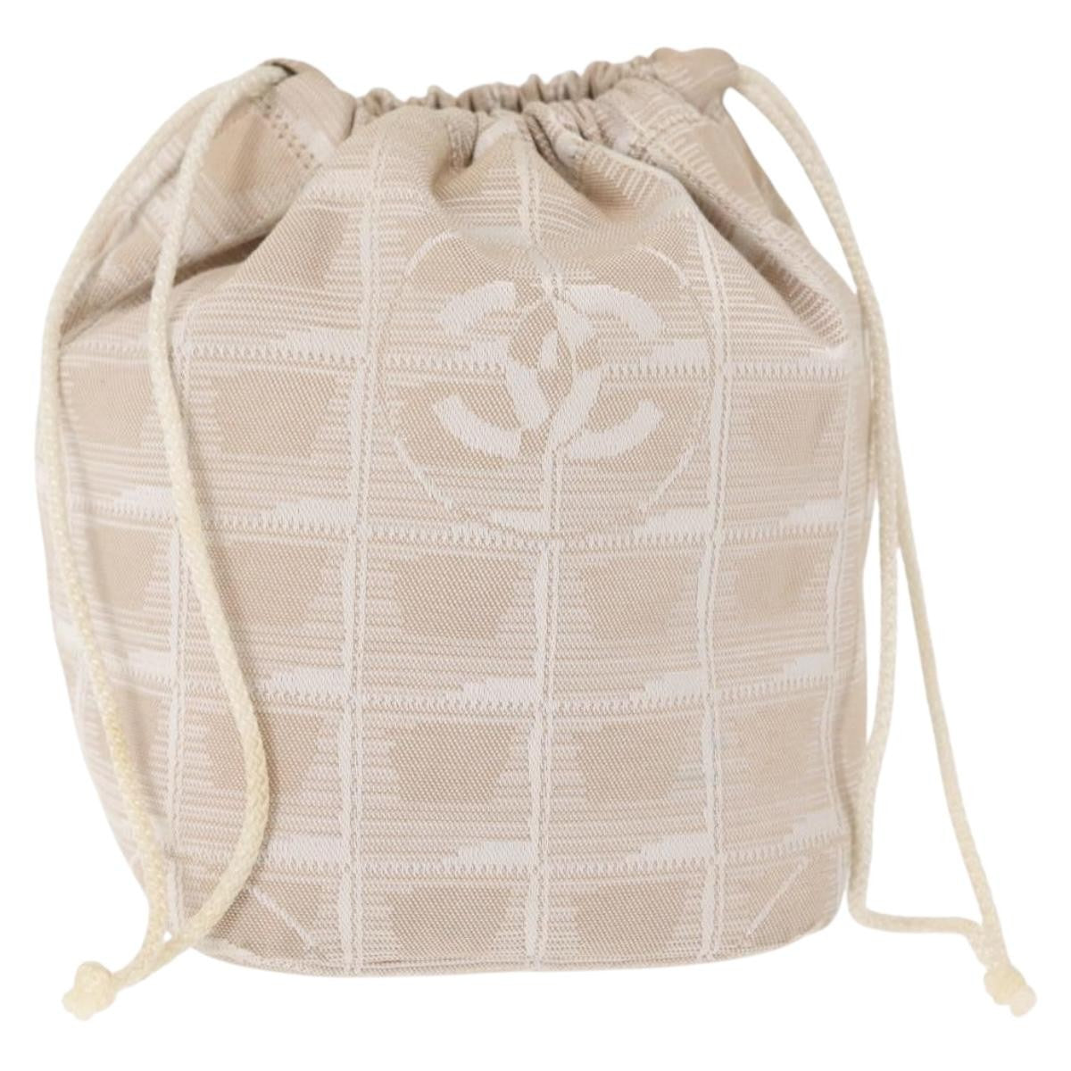 Chanel Travel line pouch Nylon, Beige, Nylon, Clutch