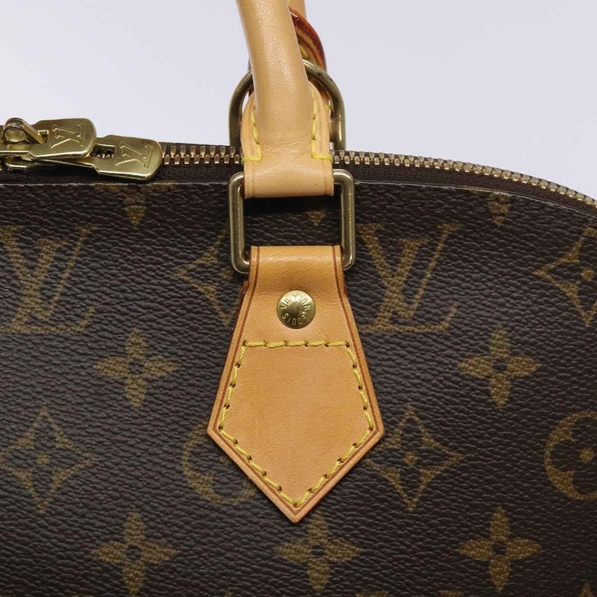 Louis Vuitton Vintage Alma Handbag Monogram Canvas, BROWN, CANVAS, Handbag