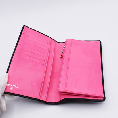 Chanel Cambon Bifold Wallet Quilted Lambskin, BLACK, LEATHER, Wallets