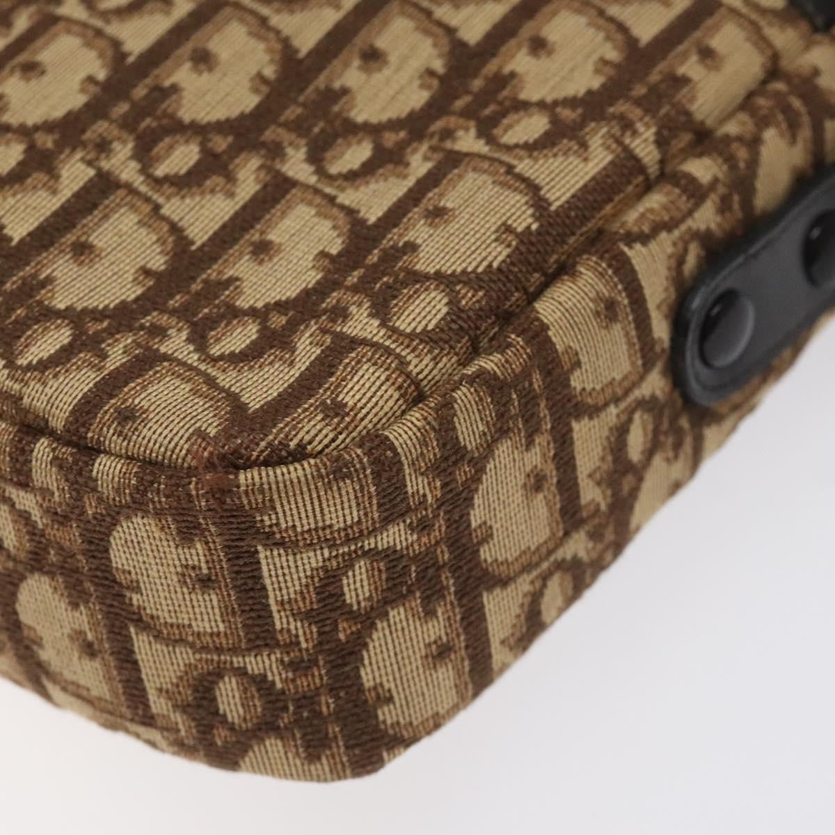 Christian Dior Vintage Trotter Shoulder Bag Canvas, BROWN, CANVAS, Shoulder bag