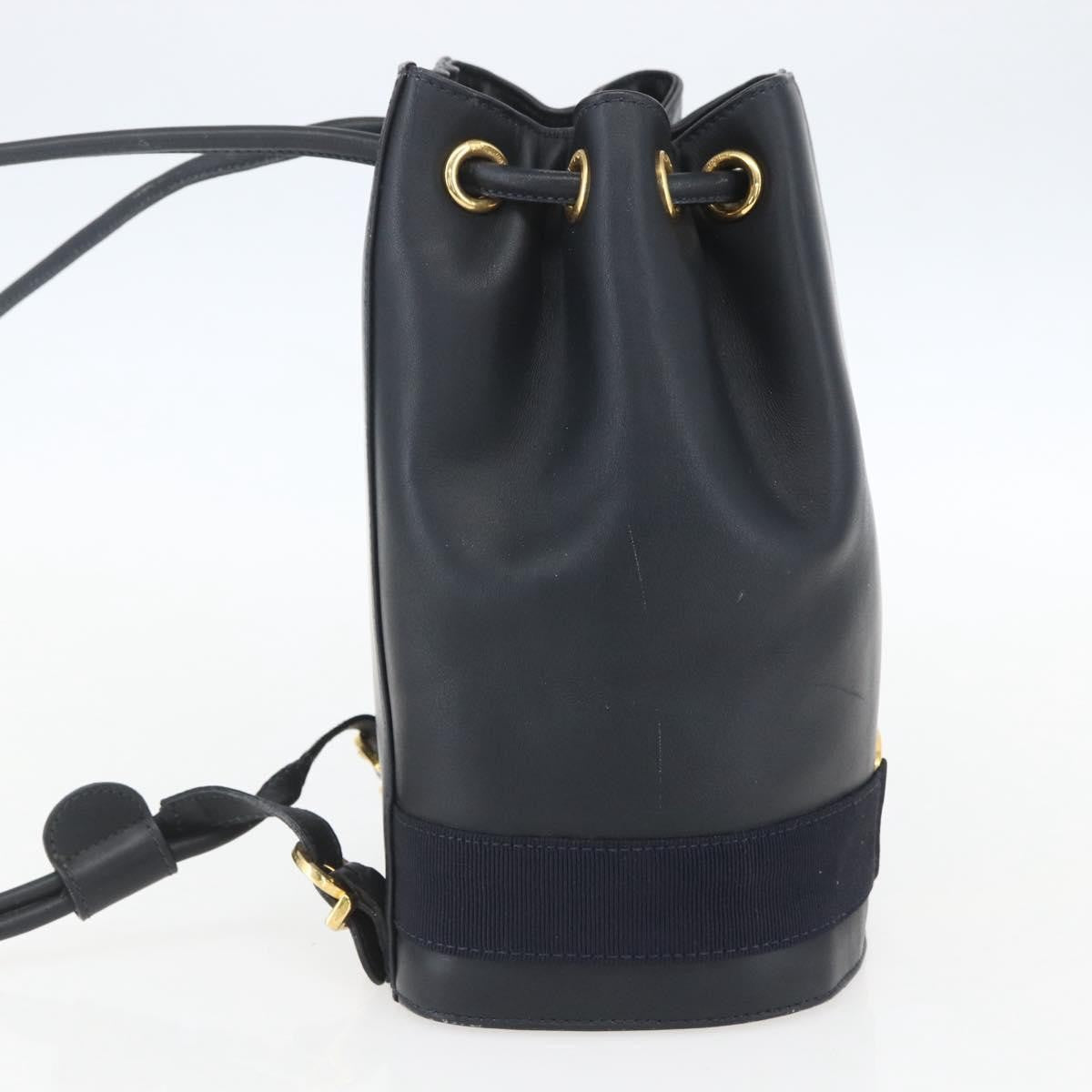 Salvatore Ferragamo Vala Backpack Leather, NAVY, LEATHER, Backpack