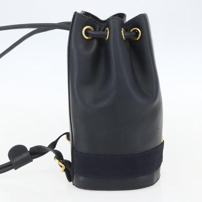 Salvatore Ferragamo Vala Backpack Leather, NAVY, LEATHER, Backpack