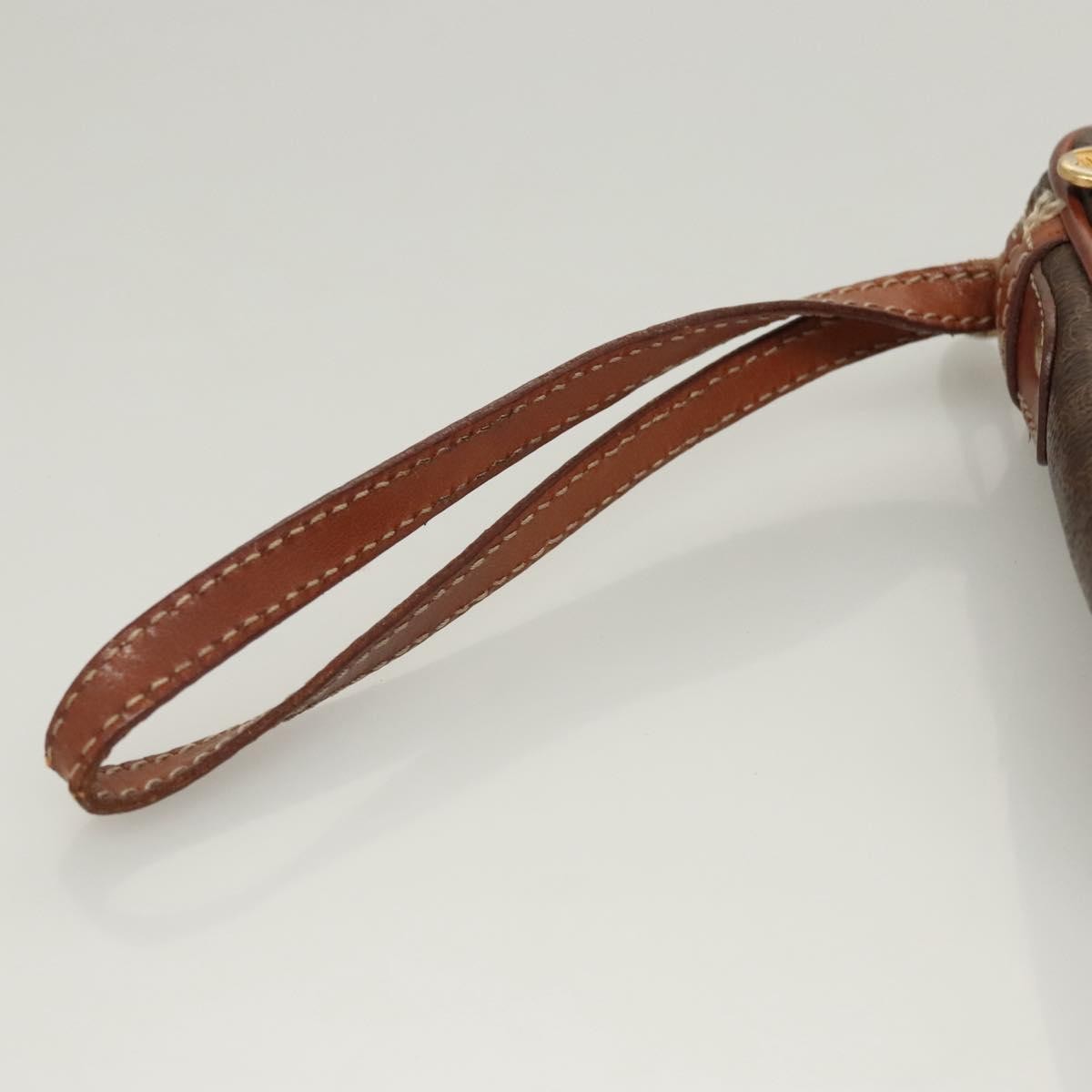 Celine Macadam Pochette Clutch, BROWN, CANVAS, Clutche & pouche