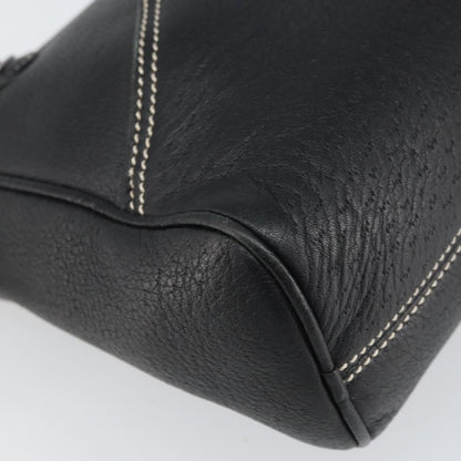 Salvatore Ferragamo Gancini Shoulder Bag Leather, BLACK, LEATHER, Shoulder bag