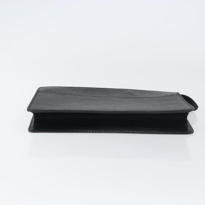 Louis Vuitton Pochette Homme Epi Leather, BLACK, LEATHER, Clutche & pouche