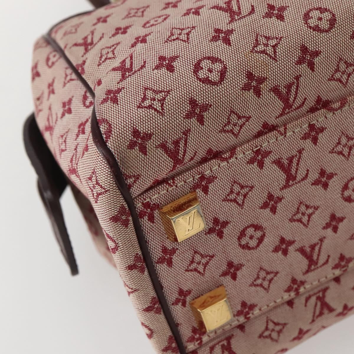 Louis Vuitton Josephine Handbag Mini Lin, RED, CANVAS, Handbag