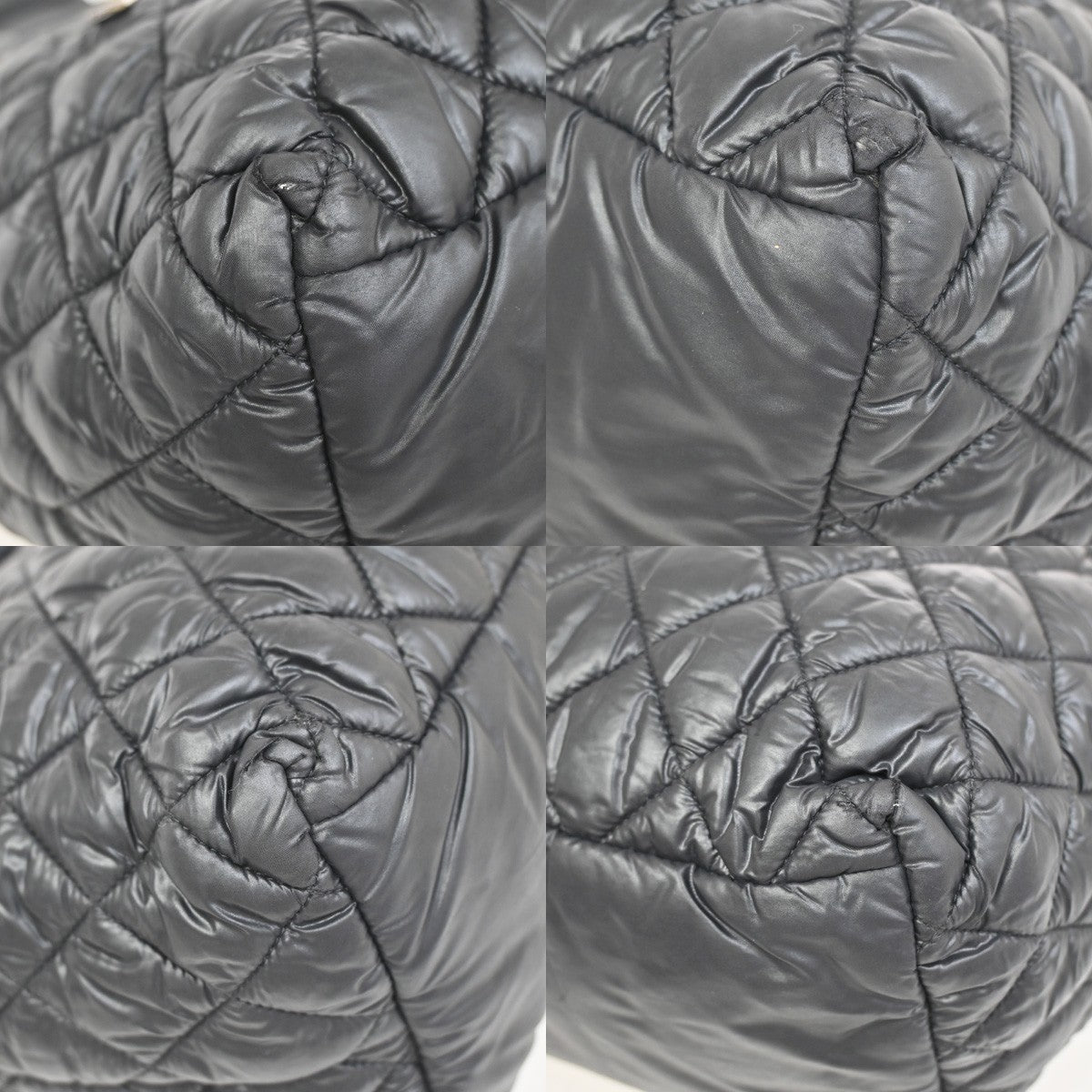 Chanel Coco Cocoon Reversible Tote Quilted Nylon, BLACK, NYLON, Tote bag