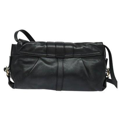 Bvlgari Chandra Flap Shoulder Bag Leather, BLACK, LEATHER, Shoulder bag