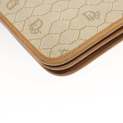 Christian Dior Vintage Honeycomb chain Canvas, BEIGE, CANVAS, Handbag