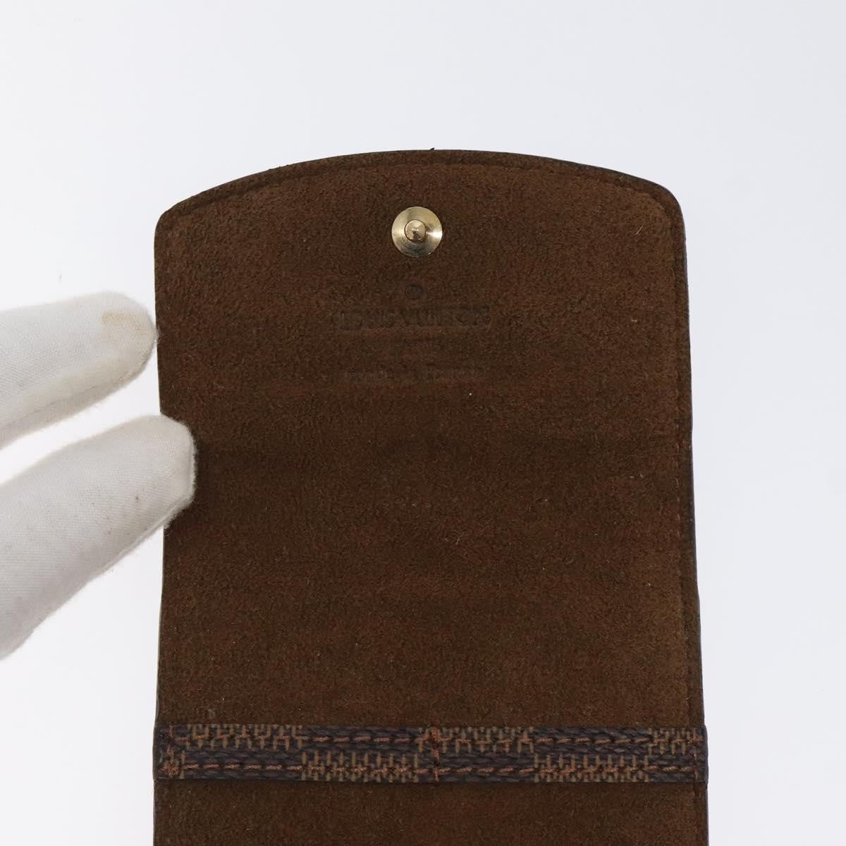 Louis Vuitton Cufflinks Case Damier, BROWN, CANVAS, Jewelry set