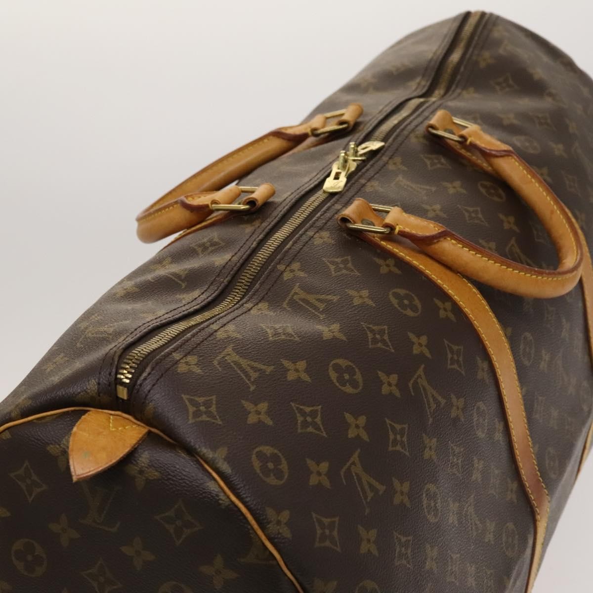Louis Vuitton Keepall Bag Monogram Canvas, BROWN, CANVAS, Travel bag