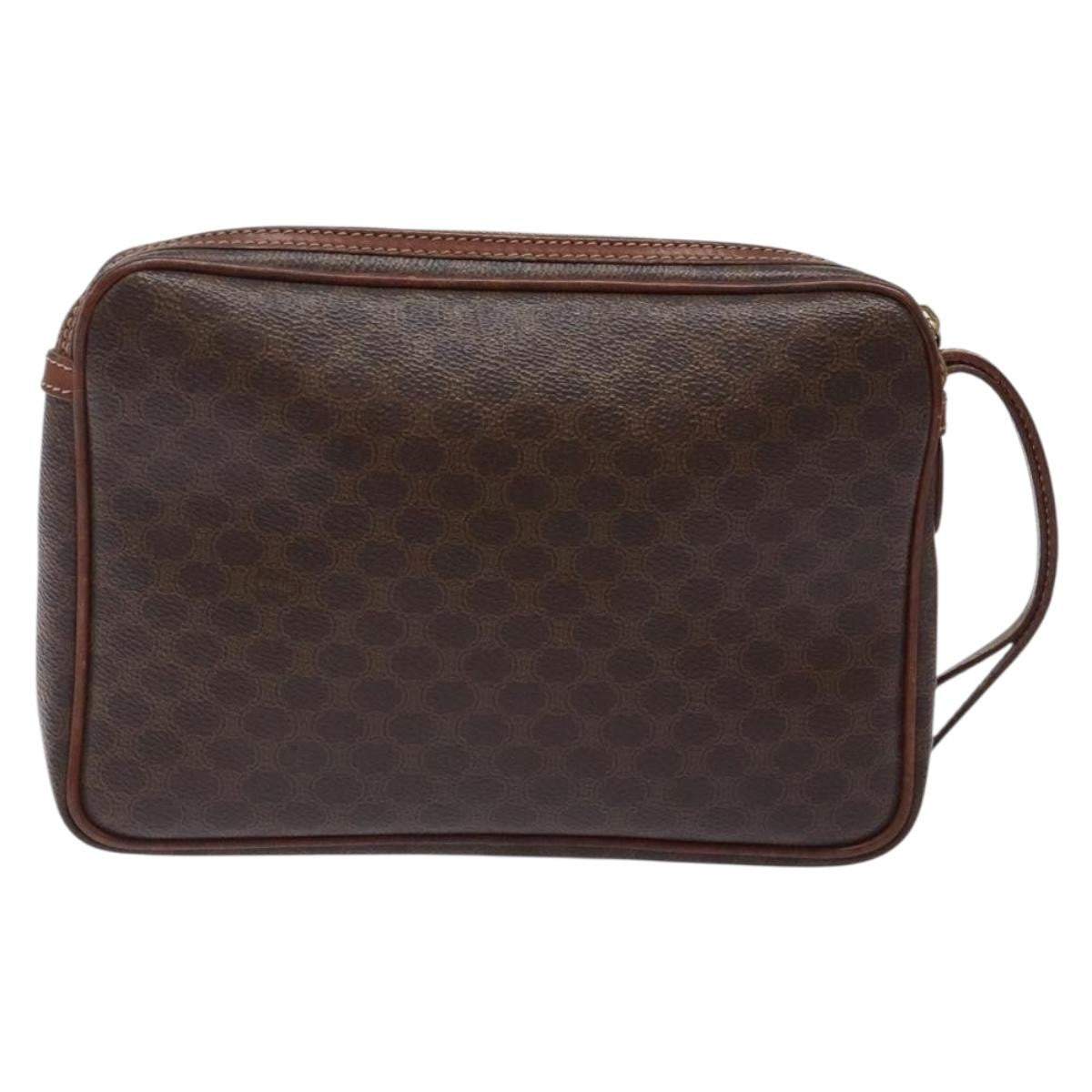 Celine Macadam Pochette Classic, BROWN, PVC, Clutche & pouche