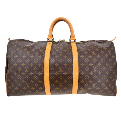 Louis Vuitton Keepall Bag Monogram Canvas, BROWN, CANVAS, Travel bag
