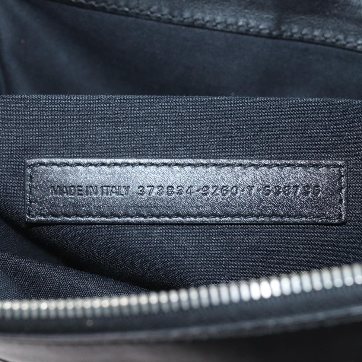 Balenciaga Navy Zip Pouch Canvas and Leather, BEIGE, CANVAS, Clutche & pouche