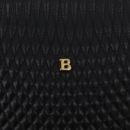 Bally Vintage Chain Shoulder Bag Quilted Leather, Black, Leather, Shoulder Bag