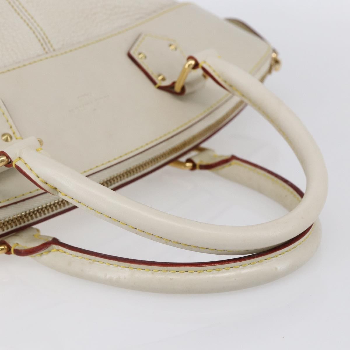 Louis Vuitton Suhali Lockit Handbag Leather, WHITE, LEATHER, Handbag